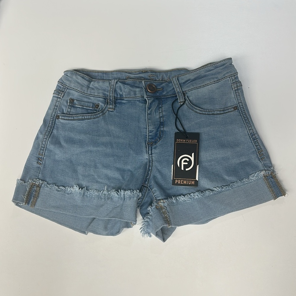 Denim Fueled Premium Y2K Junior’s Women's Blue Denim Shorts Size 5 NEW
